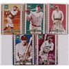 Image 3 : Set of (5) Metallic Impressions Babe Ruth Embossed Metal Collector Cards in Original Tin