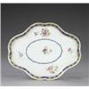 Image 1 : A Derby solitaire tray, - A Derby solitaire tray, of quatrefoil outline, painted to the centre,...