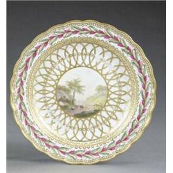 A Derby 'Chatsworth Service' plate, - A Derby 'Chatsworth Service' plate, pattern 148, the centr...