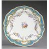 Image 1 : A Derby shaped edge plate, - A Derby shaped edge plate, from the same service, painted to the ce...
