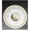 Image 1 : A Derby plate, - A Derby plate, pattern 204, the central circular panel painted, in the manner o...