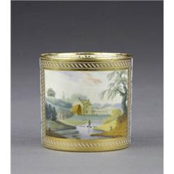 A Derby 'named view' coffee can, - A Derby 'named view' coffee can, pattern 401, the large squar...