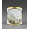 Image 1 : A Derby 'named view' coffee can, - A Derby 'named view' coffee can, the white ground enamelled w...