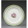 Image 1 : A Derby shaped circular plate, - A Derby shaped circular plate, pattern 289, painted to the cent...