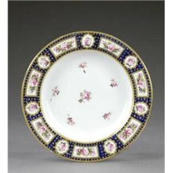A Derby soup plate, - A Derby soup plate, painted to the well, in the manner of William Billings...