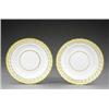 Image 1 : A pair of Derby plates, - A pair of Derby plates, the centres with gilt circle, the fluted borde...