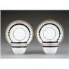 Image 1 : A pair of Derby fluted tea bowls and saucers, - A pair of Derby fluted tea bowls and saucers, pa...