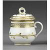 Image 1 : A Derby custard cup and cover, - A Derby custard cup and cover, of compressed baluster form, wit...