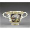 Image 1 : A Derby two-handled chocolate cup, - A Derby two-handled chocolate cup, pattern 216, of ogee for...