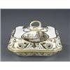 Image 1 : A Derby shaped rectangular tureen and cover, - A Derby shaped rectangular tureen and cover, from...