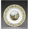Image 1 : A Derby 'named view' plate, - A Derby 'named view' plate, from the same service, painted, in the...