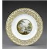Image 1 : A Derby 'named view' plate, - A Derby 'named view' plate, from the same service, painted, in the...