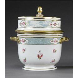 The companion Derby 'Thynne' pattern ice pail, liner and cover, - The companion Derby 'Thynne' p...