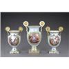 Image 1 : A Derby three-piece Paris shape bleu celeste garniture, - A Derby three-piece Paris shape bleu c...