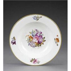 A pair of Derby soup plates, - A pair of Derby soup plates, from the same service, attributed to...