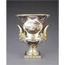 A fine large Derby campana vase, - A fine large Derby campana vase, attributed to William Cotton...