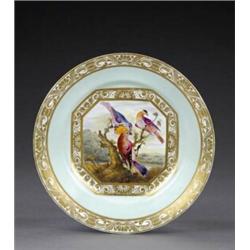 A Derby bleu celeste plate, - A Derby bleu celeste plate, from the same service, attributed to R...