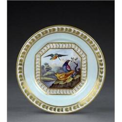 A Derby bleu celeste plate, - A Derby bleu celeste plate, from the same service, attributed to R...