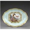 Image 1 : A Derby bleu celeste shaped oval dessert dish, - A Derby bleu celeste shaped oval dessert dish,...