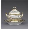 Image 1 : A Derby 'named fish' tureen, cover and stand, - A Derby 'named fish' tureen, cover and stand, of...