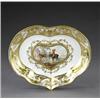 Image 1 : A Derby heart shaped dessert dish, - A Derby heart shaped dessert dish, the central heart shaped...