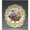 A Derby shell shaped dessert dish, - A Derby shell shaped dessert dish, colourfully painted on a...