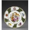 Image 1 : A Derby 'Trotter' pattern plate, - A Derby 'Trotter' pattern plate, the centre painted, probably...