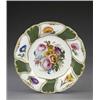Image 1 : A Derby 'Trotter' pattern plate, - A Derby 'Trotter' pattern plate, the centre painted, probably...