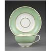 Image 1 : A Bloor Derby tea cup and saucer, - A Bloor Derby tea cup and saucer, each with a broad apple gr...