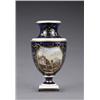 Image 1 : A Derby 'named view' pedestal vase, - A Derby 'named view' pedestal vase, the shield shaped body...