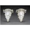 Image 1 : A pair of English porcelain goat's mask wall brackets, - A pair of English porcelain goat's mask...