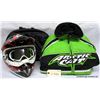 Image 1 : MENS ARCTIC CAT COAT, KBC HELMET