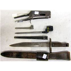 BAYONETS AND GUN PARTS