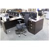 Image 2 : ESPRESSO 6' L-SHAPED REVERSIBLE EXECUTIVE DESK