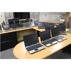 LARGE LOT OF HP NOTEBOOK COMPUTERS AND MISC. MONITORS NO HARD DRIVES NO POWER SULLIES