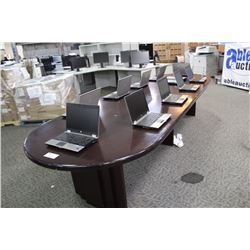 MAHOGANY 12' RACE TRACK TABLE