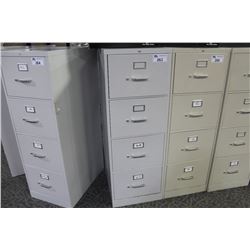 HON GREY 4 DRAWER VERTICAL FILE CABINET