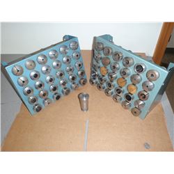 Lot of (61) 5C Collets with Stand Shown