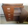 Image 2 : Three Drawer File Cabinet with cupboard