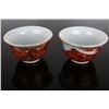 Image 1 : A PAIR OF IRON RED GLAZED CUP PAINTED WITH LANDSCAPE W:3.2" H:2.1"