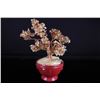 Image 1 : A CRYSTAL CARVED FORTUNE TREE ORNAMENT H:12"(MEASURED WITH THE POT)
