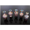Image 1 : [CHINESE]A SET OF CLOISONN ENAMEL VASE (5 ITEMS)(MEASURED WITH THE LARGEST ITEM) L:1.5" H:2.5"