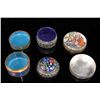Image 2 : [CHINESE] CLOISSONE ENAMEL CONTAINER GILT WITH LOTUS; SILVER CONTAINER CARVED WITH FLOWERS AND COVER
