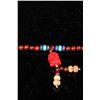 Image 2 : [CHINESE]A TANMU WOOD PRAYER BEADS WITH KALLAITE AND LAPIS L:21.5"
