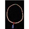 Image 1 : [CHINESE]A RUDRAKSHA PRAYER BEADS WITH LAPIS AND CORAL L:17.75"