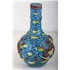 Image 2 : [CHINESE]A "DA QING KANG XI NIAN ZHI"MARKED FAMILLE ROSE VASE PAINTED WITH TWO DRAGONS PLAYING BALL 