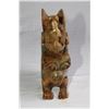 Image 2 : CHINESE JADE CARVED WITH ANIMAL-SHAPED CUP L:5.5" W:2.5" H:8"