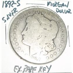 1892-S *EXTREMELY RARE KEY DATE* SILVER MORGAN DOLLAR DOLLAR *NICE EARLY SILVER US COIN*!!