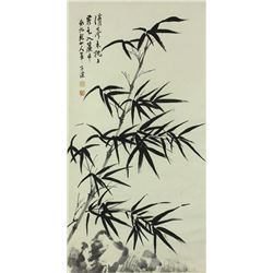 Chinese Ink Bamboo Scroll Wu Zishen 1893-1972