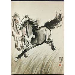 WC Scroll Horse w/ Cert Xu Beihong 1895-1953